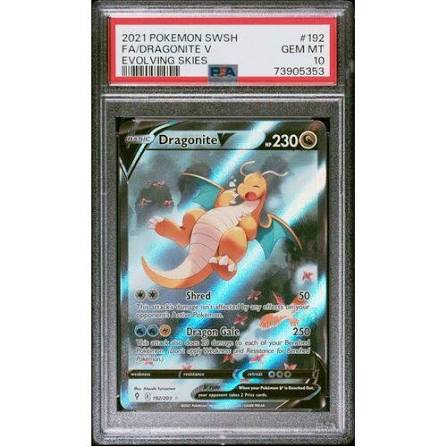 Pokémon PSA 10 Dragonite Evolving Skies (192/203)